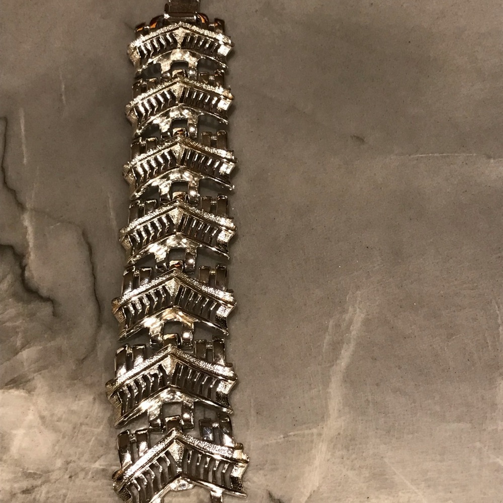 Bracelet Silver Tone 6.5” Vintage Estate Find